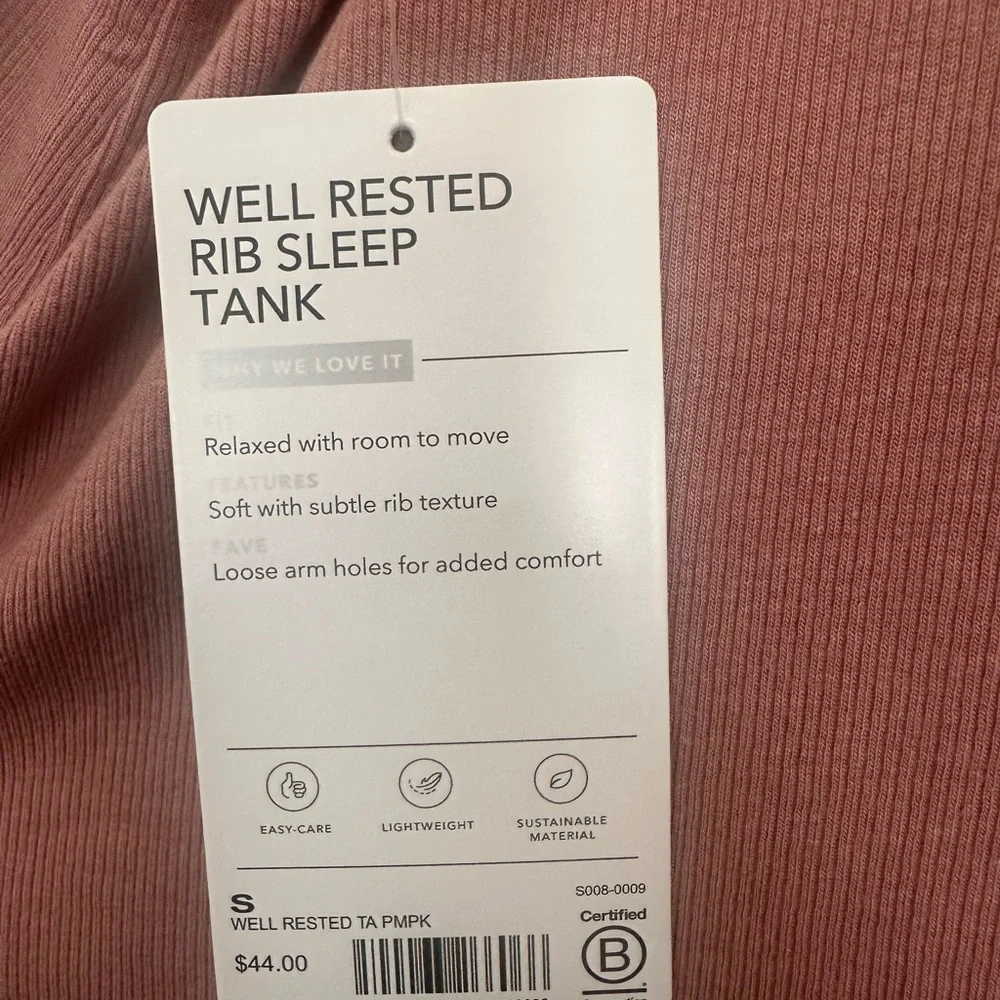 NWT Athleta Well Rested Rib Sleep Tank - Picture 6 of 6